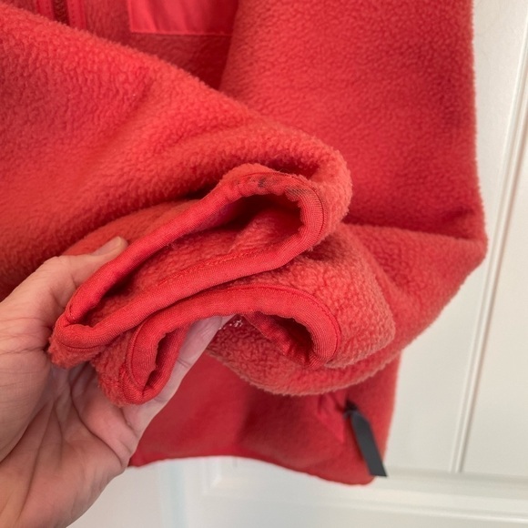 Vintage 1991 Patagonia fleece zip up jacket red/pink made in USA size large - Picture 6 of 12